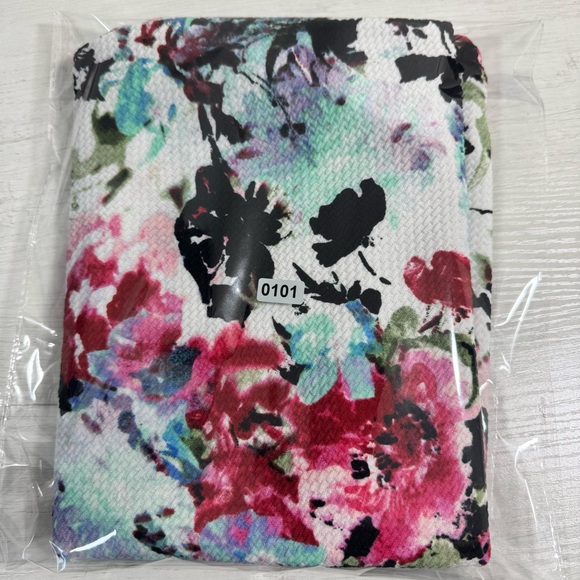 Iris XL Colorful Floral Pencil Skirt Stretchy Pull-On Comfy Bodycon Work Office - Picture 10 of 10